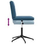 vidaXL Chaises à manger lot de 6 bleu velours