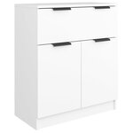 vidaXL Buffets 3 Pièces Blanc Bois d'ingénierie