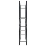 vidaXL Portant de bois de chauffage Noir 80x25x150 cm Acier