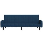 vidaXL Canapé-lit à 2 places Bleu Velours