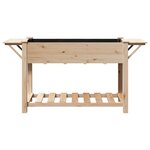 vidaXL Cache-pot de jardin avec étagère Beige 155 x 59 x 76.5 cm