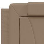 vidaXL Lit Viana avec matelas cappuccino 200x200 cm similicuir