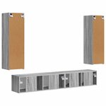 vidaXL Ensemble meuble TV 3 Pièces Gris Sonoma Bois d'ingénierie