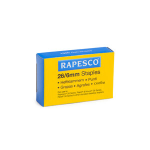 Boite de 1000 Agrafes Galvanisées 26/6mm RAPESCO