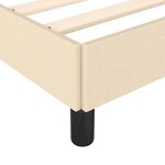 vidaXL Cadre de lit sans matelas crème 200x200 cm tissu