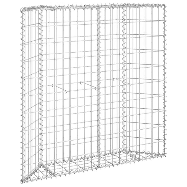 vidaXL Lit surélevé à gabion en trapèze Acier galvanisé 100x20x100 cm