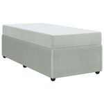 vidaXL Cadre de lit avec matelas Gris clair 100 x 200 cm Velours