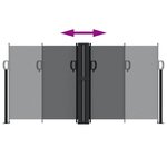 vidaXL Auvent latéral rétractable noir 120x1200 cm