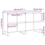 vidaXL Buffets 2 Pièces chêne fumé bois d'ingénierie