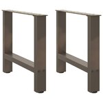 vidaXL Pieds de table basse en acier naturel 2 pièces 50 x (42-43) cm Acier