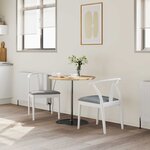 vidaXL Chaise de salle à manger 2 Pièces Blanc et Gris