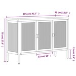 vidaXL Buffet noir 105x35x70 cm verre et acier