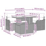 Ensemble de Sofa de Jardin 5 Pièces avec Coussins Beige Poly Rattan