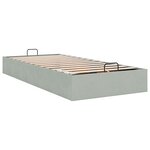 vidaXL Cadre de lit ottoman sans matelas gris clair 90x200 cm velours