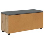 vidaXL Banc d'entrée avec coussin Chêne artisanal 100 x 38 x 46 cm
