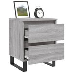 vidaXL Table de chevet sonoma gris 40x35x50 cm bois d’ingénierie