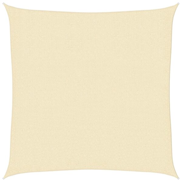 vidaXL Voile d'ombrage 160 g/m² Crème 3x3 m PEHD