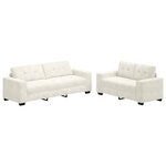 vidaXL Ensemble de Canapés 2 Pièces Crème 221 x 78 x 80 cm Velours