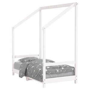 vidaXL Cadre de lit pour enfant blanc 70x140 cm bois de pin massif