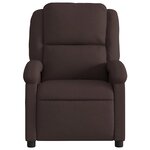 vidaXL Fauteuil de massage inclinable électrique Marron foncé Tissu