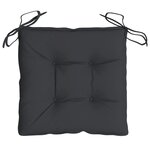 vidaXL Coussins de chaise lot de 6 noir 50x50x7 cm tissu oxford
