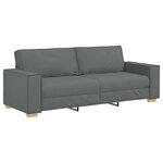 vidaXL Ensemble de Canapés 3 Pièces Gris 220 x 78 x 84 cm tissu