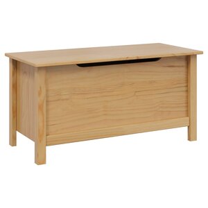 vidaXL Boîte de rangement HILL Marron miel 90 x 40 x 45 cm Pin massif
