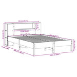 vidaXL Lit bibliothèque sans matelas 120x200 cm bois de pin massif