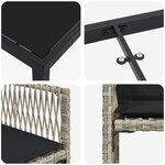 vidaXL Ensemble de salle à manger pour jardin 9 Pièces Gris clair