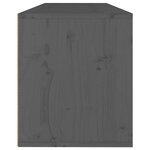 vidaXL Armoire murale Gris 100x30x35 cm Bois de pin massif