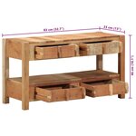 Meuble TV vidaXL 83x33x46 cm en bois massif récupéré