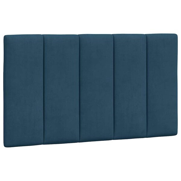 vidaXL Coussin de tête de lit Hanko bleu 80 cm velours