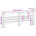 vidaXL Tête de lit avec étagères marron cire 180 cm bois massif de pin