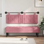 vidaXL Tête de lit suspendue Rose Velours