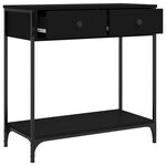 vidaXL Table console noir 75x34 5x75 cm bois d'ingénierie