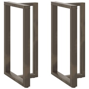 vidaXL Pieds de table de bar en forme de T 2 pièces noir 60 x 35 x (100-101) cm acier