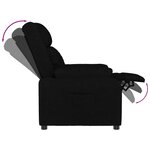 vidaXL Fauteuil inclinable Noir Tissu