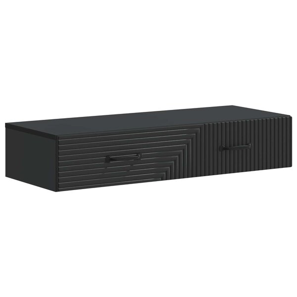 vidaXL Table d'appoint murale 87 5 x 34 5 x 17 cm Bois d'ingénierie