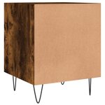 vidaXL Table de chevet chêne fumé 40x40x50 cm bois d'ingénierie