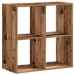vidaXL Bibliothèque vieux bois 68 5x32x68 5 cm bois d'ingénierie