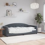vidaXL Lit de repos gris foncé 80x200 cm velours