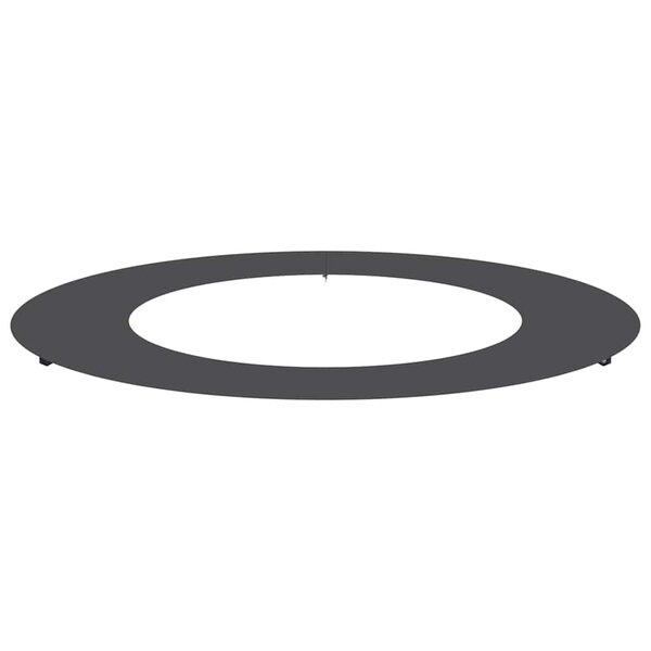 vidaXL Anneau d'arbre plat noir Ø50/80 cm en acier.