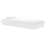 vidaXL Cadre de lit Blanc Bois massif 90x200 cm