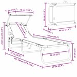 vidaXL Set de 2 Chaises Longues Pliantes avec Auvent Vert en Tissu Oxford 600D