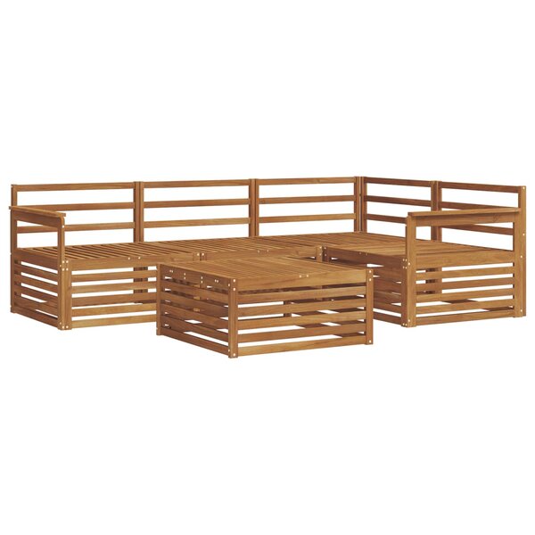 vidaXL Ensemble de canapés d'extérieur 5 Pièces Naturel
