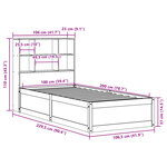 vidaXL Cadre de lit sans matelas 100x200 cm bois massif de pin