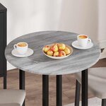 vidaXL Plateau de table Sonoma gris 70 x 70 x 1.5 cm Bois d'ingénierie