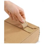 Pochette-boîte carton micro-cannelé rigide brune à fermeture adhésive raja 25x25 cm (lot de 100)