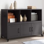 vidaXL Buffet noir 100 5x39x72 cm acier