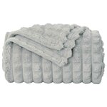 vidaXL Jeté Gris 240 x 220 cm Toison